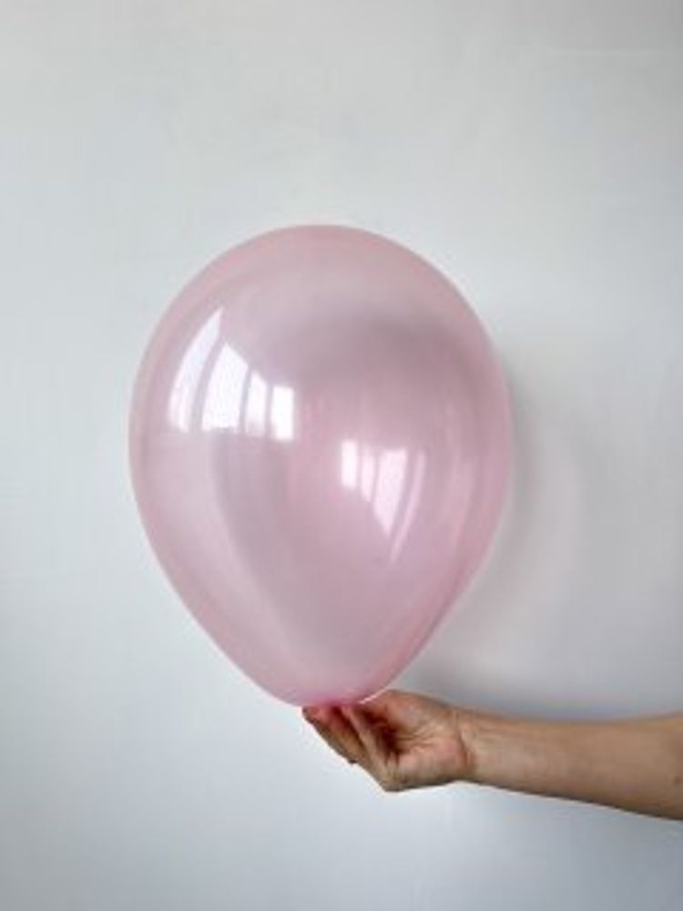 Шар кристалл хрустальный 12" / 30 см  розовый Bubble Pink (БГ-17)