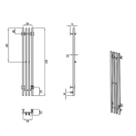 Полотенцесушитель MIXLINE MOON QUADRO MATT СHROME 120/15 (таймер,484 Вт) электрический