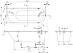 Квариловая ванна Villeroy&Boch Oberon 170x70 UBQ177OBE2V-01 без гидромассажа