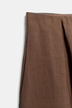 ZARA ДЛИННЫЕ СТРУЯЩИЕСЯ ШОРТЫ, МОККО