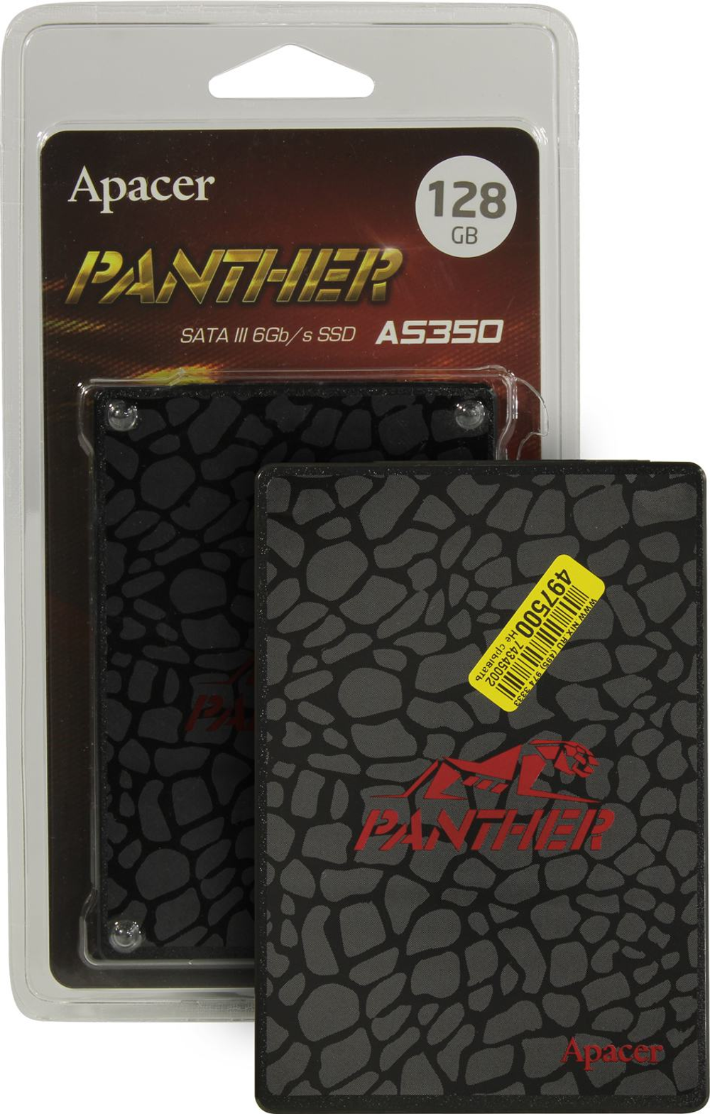Накопитель SSD 128 Gb SATA 6Gb/s Apacer AS350 Panther 2.5" 3D TLC