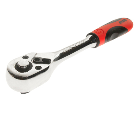 Ключ трещотка 3/8" 72 зуба 200мм резиновая рукоятка JTC