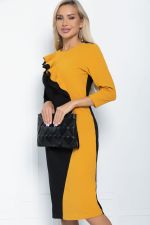 Платье Эванесса (черно-желтое) П12748-35М LT Collection