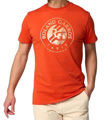 Мужская теннисная футболка Roland Garros Logo Eiffel - глина