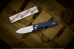 Нож Vosteed Raccoon CB сталь 14C28N Satin Cleaver рукоять Blue Micarta