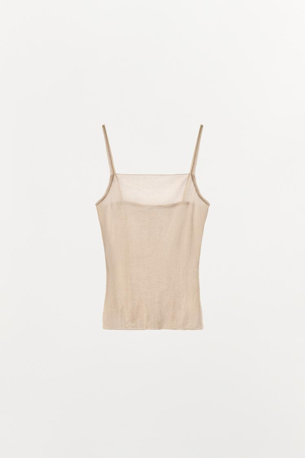 ZARA ТОП НА БРЕТЕЛЯХ SOFT, ЦВЕТ РОЗОВОГО ДЕРЕВА