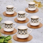 Кофейный набор 12 предметов «Восточная сказка» ( 6кружек 90мл+6 блюдец), вензеля