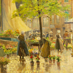Картина «Рынок цветов в Амстердаме (Blumenmarkt)»