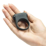 Черное эрекционное кольцо 3,8см Fifty Shades of Grey Feel It Baby Vibrating Cock Ring