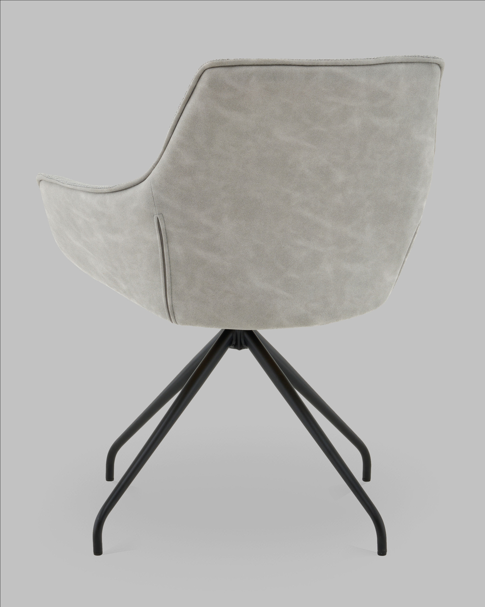 Кресло вращающееся Кимберли рогожка/замша серый