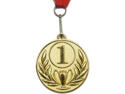 Медаль спортивная с лентой 1 место d - 5 см: FF-1 FF-509-1
