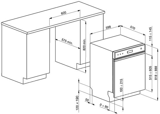 Встраиваемая посудомоечная машина Smeg PL7233TX
