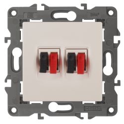 14-3112-02 ЭРА Розетка аудио двойная, IP20, Эра Elegance, сл.кость