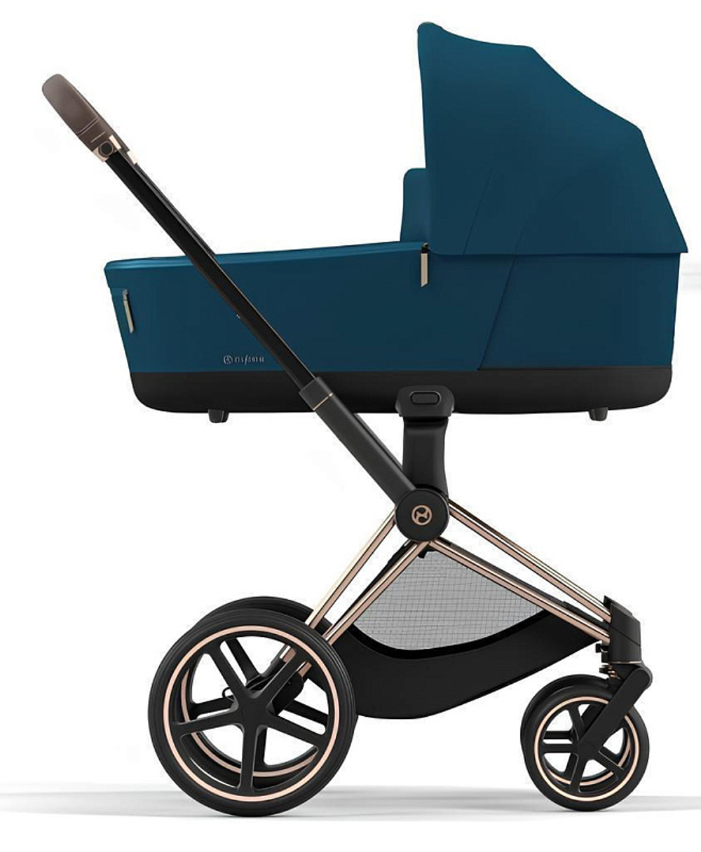 Коляска для новорожденных Cybex Priam IV Rosegold Mountain Blue