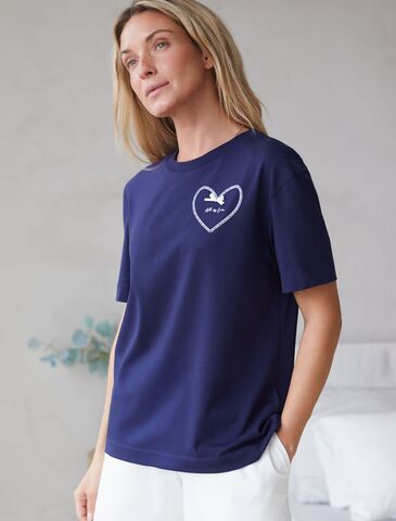 Футболка с принтом свободная эластичная из премиального хлопка  D49.136 (130720)