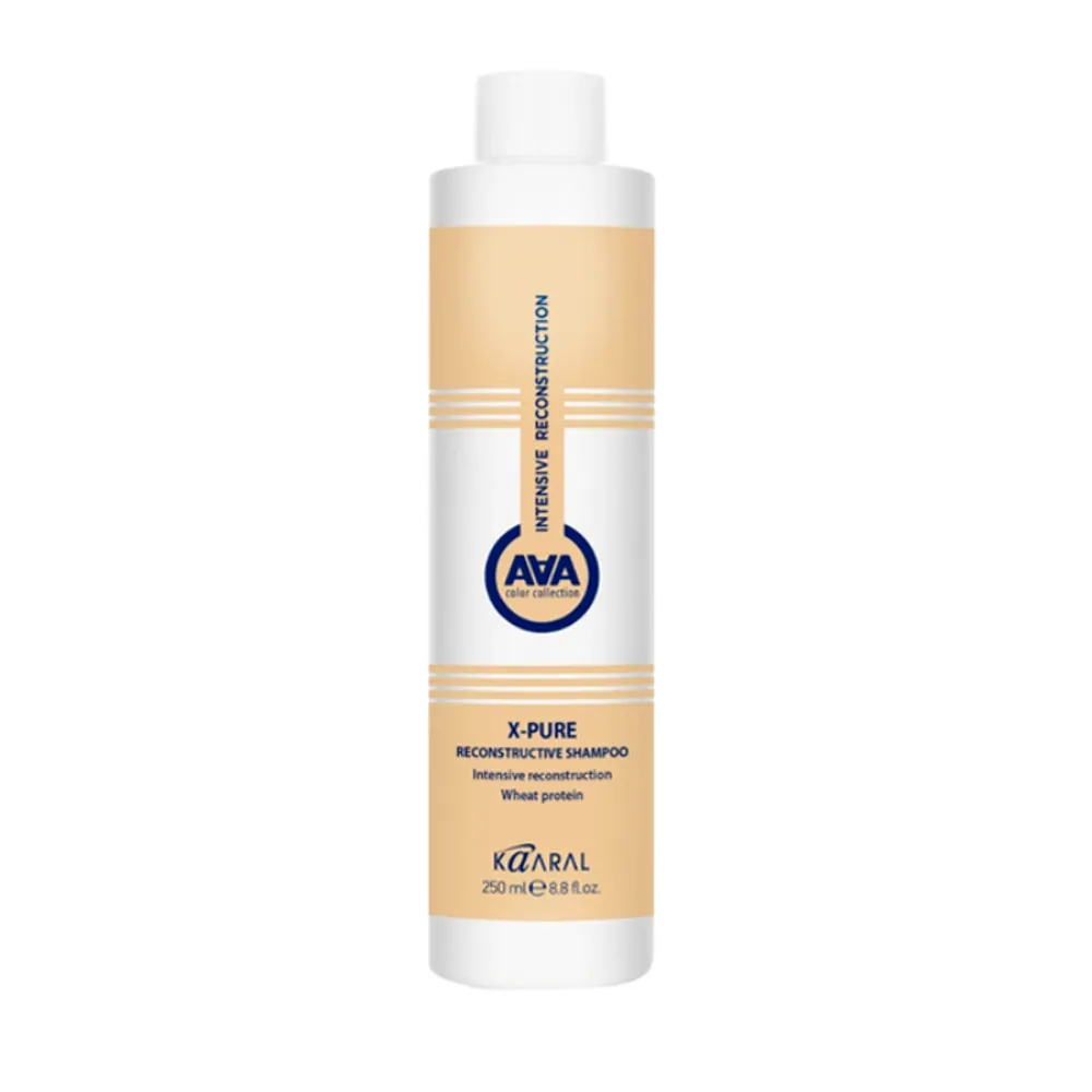 Шампунь KAARAL AAA X-Pure Reconstructive Shampoo восстанавливающий для поврежденных волос с пшеничными протеинами - 250 мл.