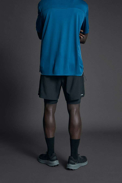 ZARA СПОРТИВНЫЕ ШОРТЫ 2-В-1, ЧЕРНЫЙ