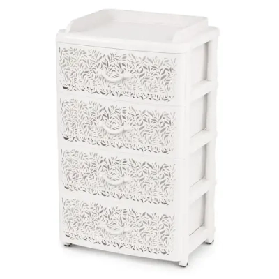 Комод Аура 4-х секцион. широкий, белый