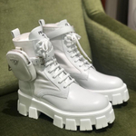 Prada Combat Boots White