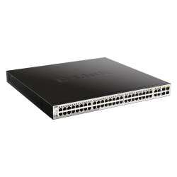 Коммутатор D-Link DGS-1210-52MP / FL1A Управляемый L2 коммутатор с 48 портами 10 / 100 / 1000Base-T и 4 комбо-портами 100 / 1000Base-T / SFP (48 портов PoE 802.3af / at, PoE-бюджет 370 Вт)