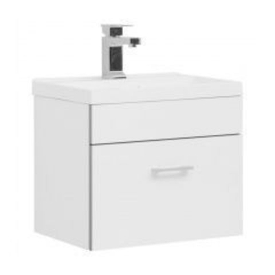 Тумба с раковиной Aquanet Верона NEW 50 белый (подвесная 1 ящик)