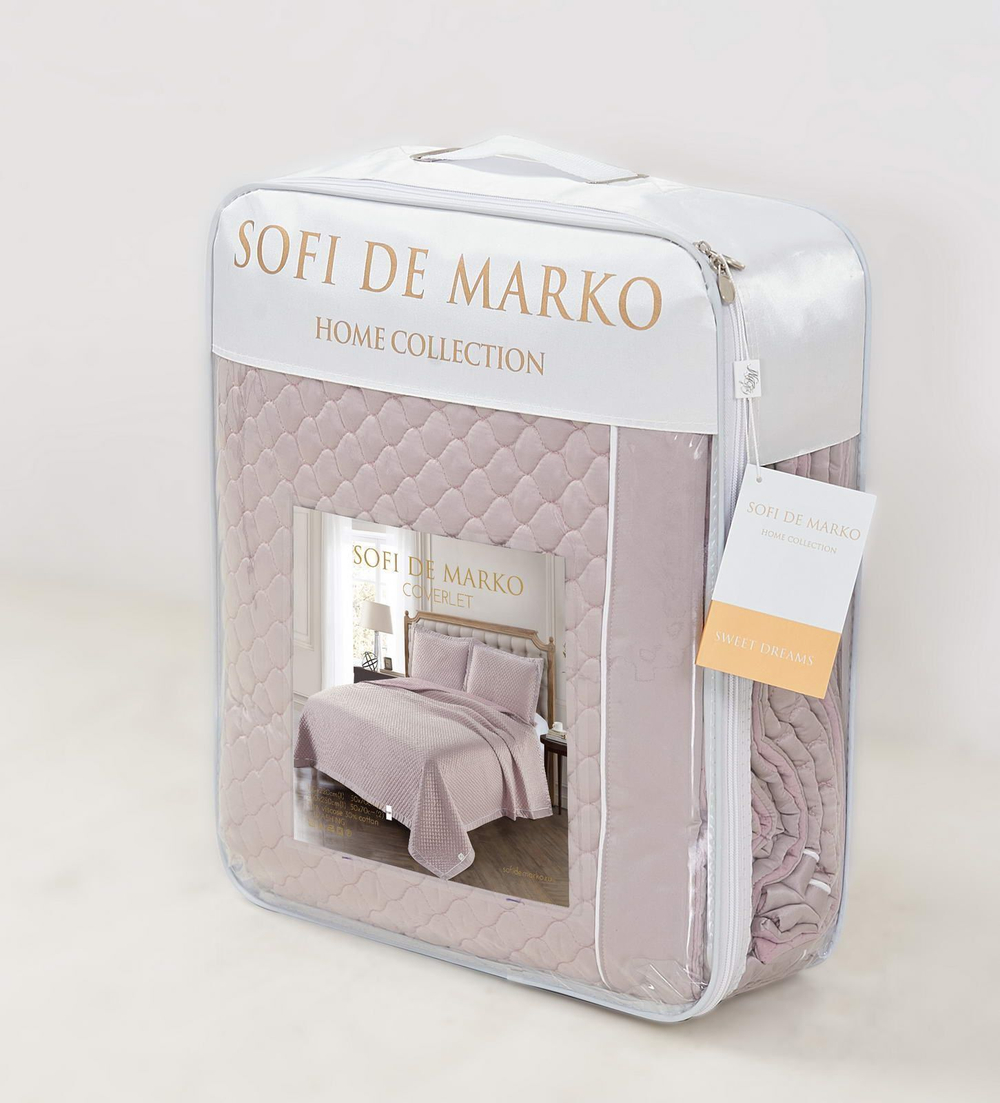 Покрывало 160х220 и наволочка 50х70 Sofi De MarkO Молли сиреневое