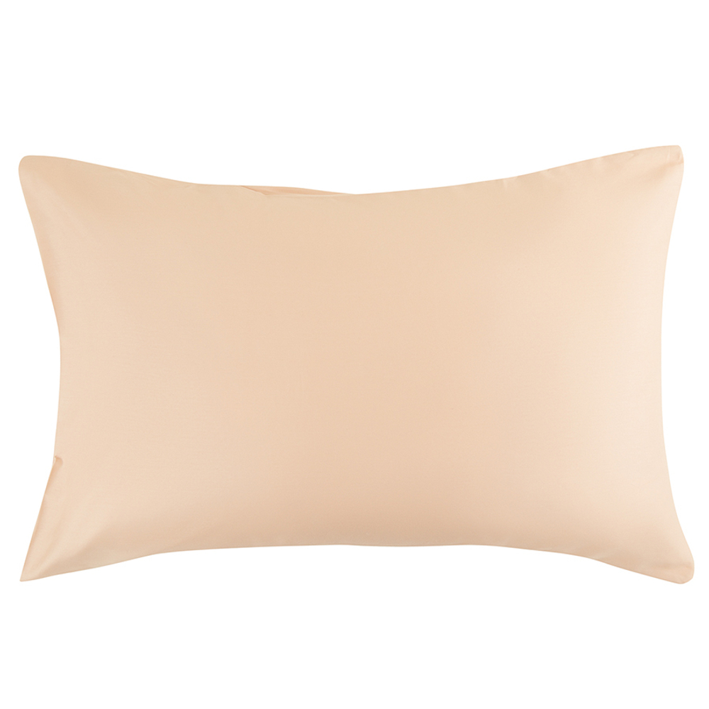 Набор из двух наволочек из сатина бежево-розового из коллекции essential, 50х70 см