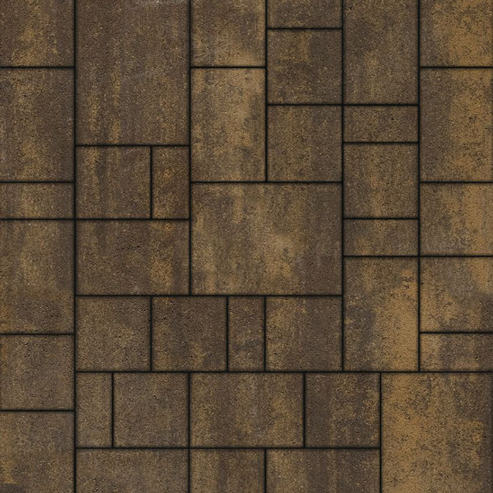 Тротуарная плитка МЮНХЕН - Листопад гладкий Мокко, комплект из 4 видов плит