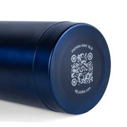 Термос Relaxika 101 (0,5 литра), темно-синий (стикерпак "7 вершин")