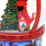 Сувенир с подсветкой «Веселая красавица» 10*10*16 см, мелодия, подсветка, эффект снегопада (работает от 3*ААА, USB)