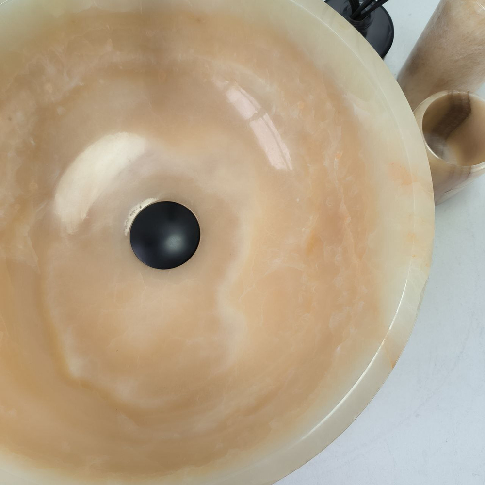 Раковина из оникса Bowl Yellow TinLip BO-62891 40*40*15 140