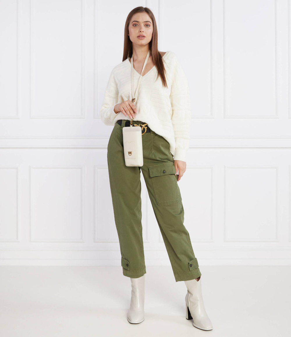 Кожаная сумка для телефона PHONE FOLDER VITELLO MORBIDO Pinko - кремовый(101773 A0QO)