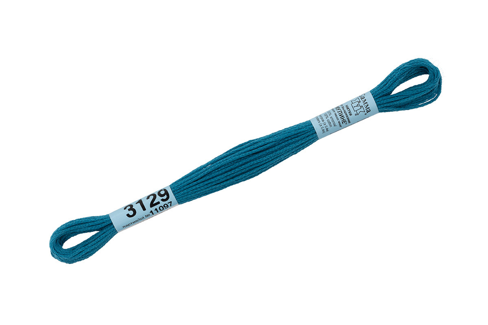 Мулине "Gamma", 100% хлопок , 8 м, №3129
