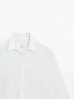 Massimo Dutti Широкая рубашка - Студия,  белый