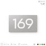 Номер на дверь 169, табличка на дверь для офиса, квартиры, кабинета, аудитории, склада, голубой 120х70 мм, Айдентика Технолоджи