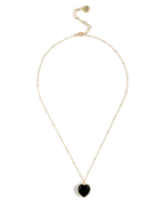 Колье "Lovely" с черным агатом Gold