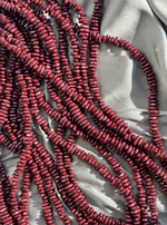 Нить гематитовых бусин "Спелая вишня", галтовка 6-9мм