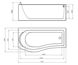 Акриловая ванна Gemy G9010 B R