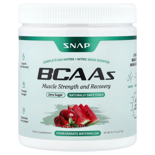 Snap Supplements, BCAA, со вкусом граната и арбуза, 277 г (9,77 унции)