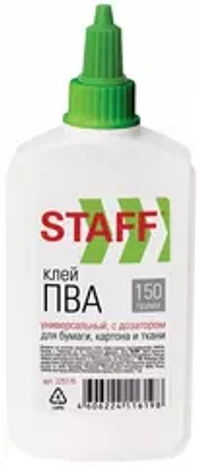 Клей ПВА STAFF "EVERYDAY", 150 г, с дозатором