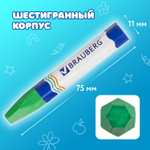 Восковые мелки утолщенные BRAUBERG набор 6 цветов на масляной основе яркие цвета (12 штук в упаковке)