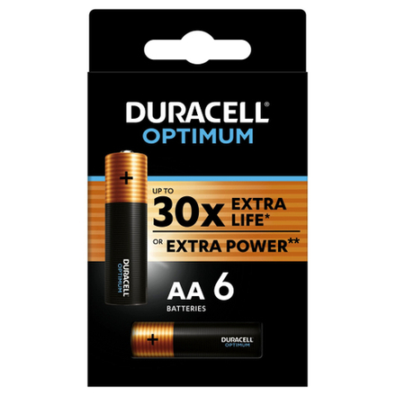 Батарейки Duracell 5014065 АА алкалиновые 1,5v 6 шт. LR6-6BL Optimum