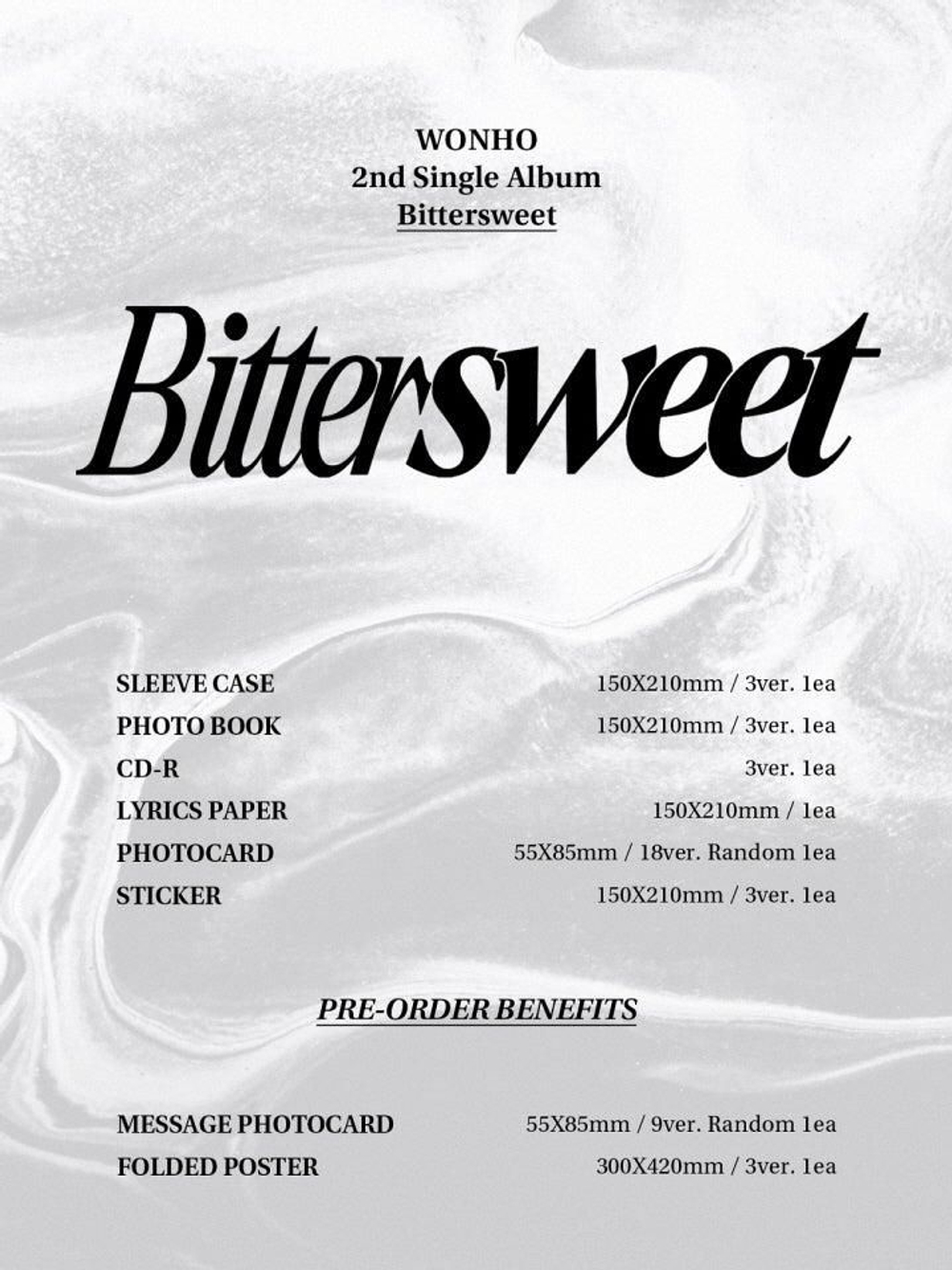 Альбом WONHO - Bittersweet 2nd Single Album RANDOM Version