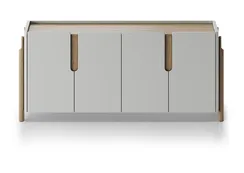 Комод Basic 4 двери ширина 180 см (светло-серый)