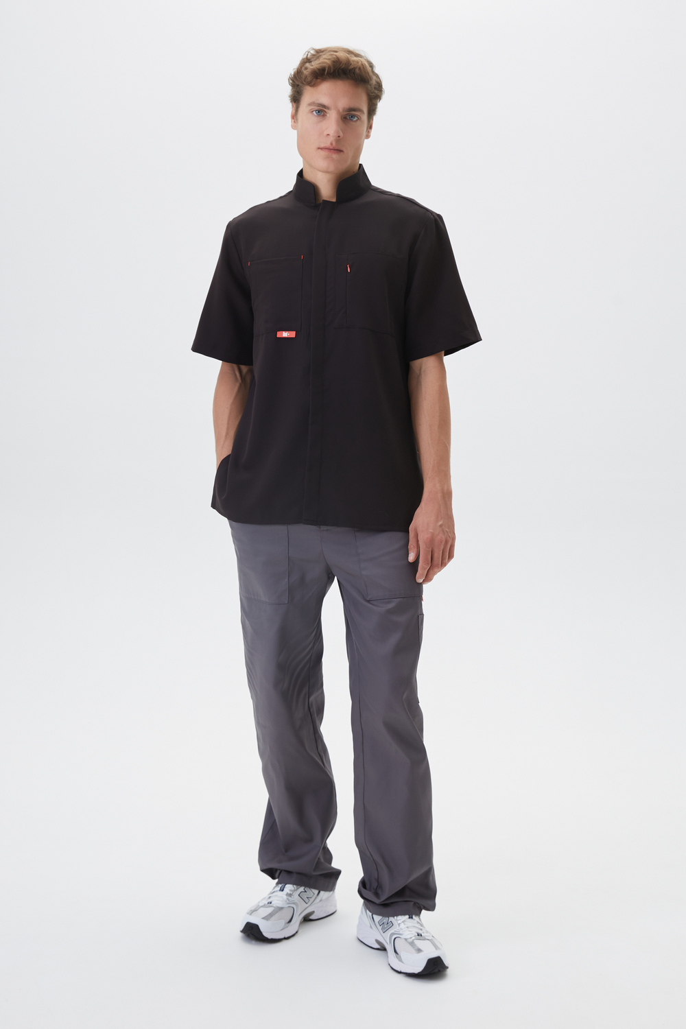 Топ медицинский унисекс Хэритаж, черный