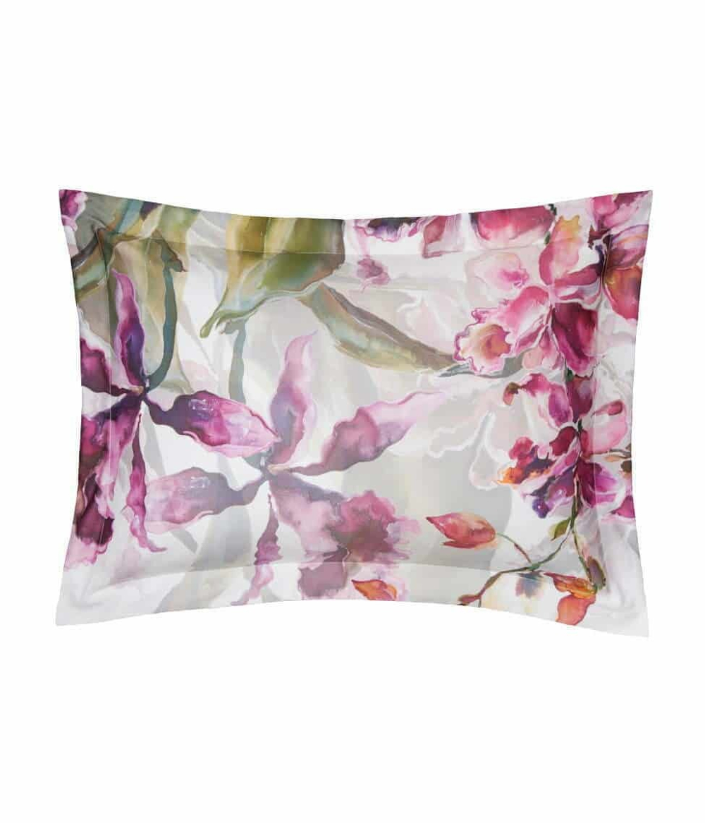 Постельное белье 1.5 спальное Decoflux Orchids Modern/White