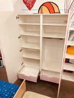 Шкаф 2-х дверный 1200 МДФ белый/орхидея