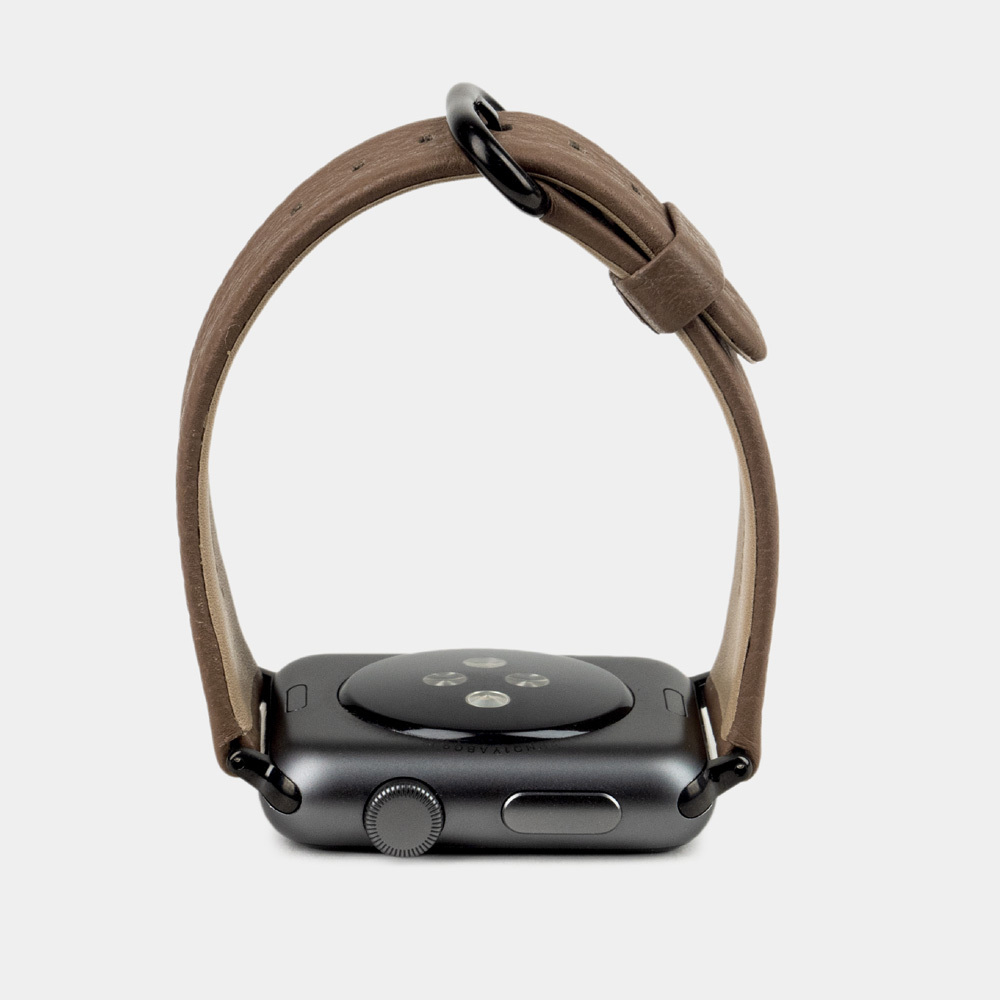 Ремешок для Apple Watch 44/45/46 mm из кожи теленка, цвета кофе