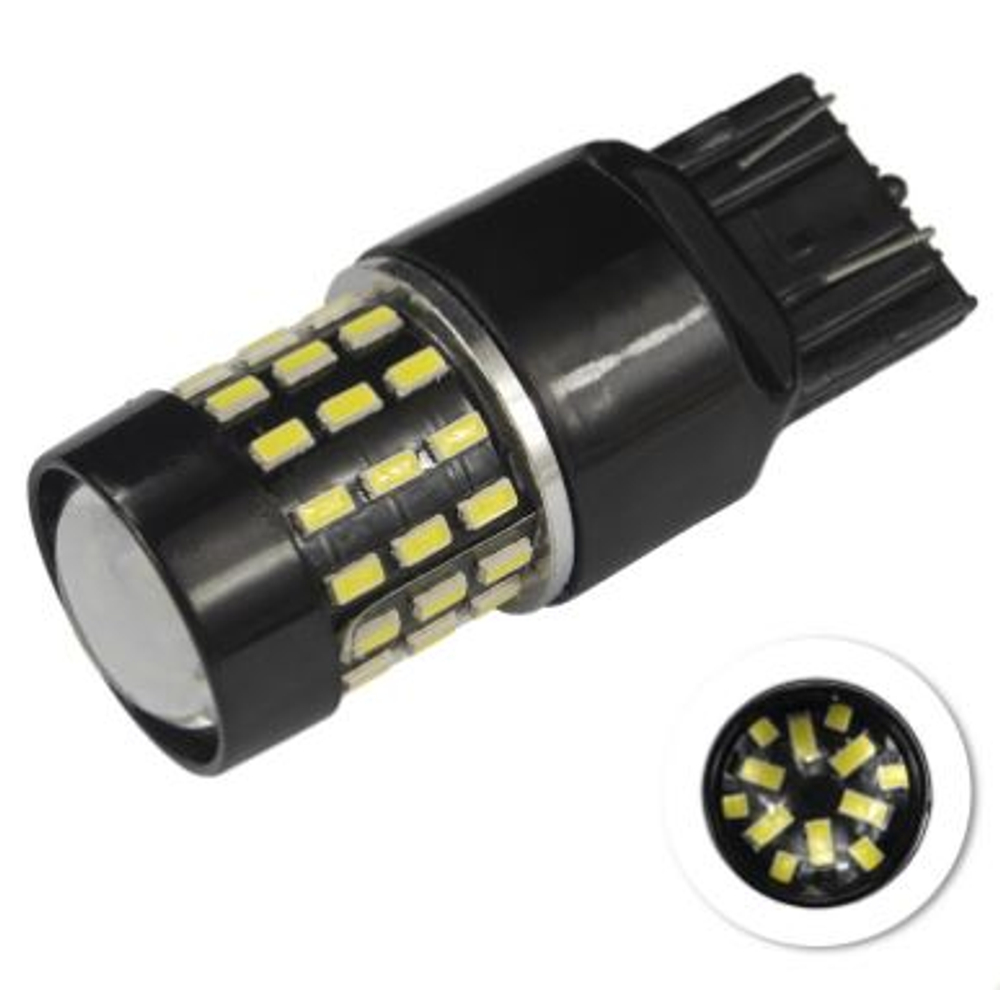 Светодиод 12-24V T20\5  00SMD 3014 WHITE LENS 6W (БИ) (бл2шт) S4051