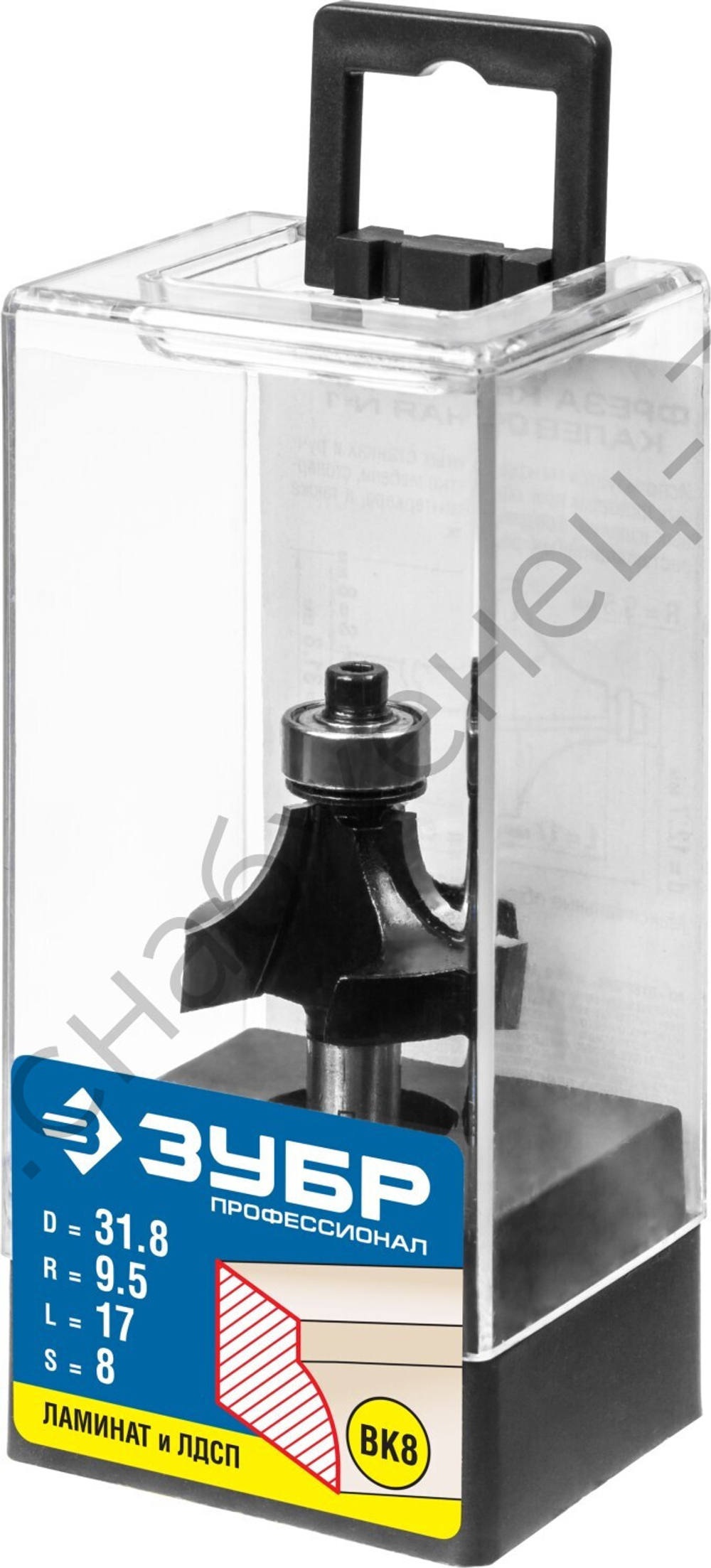 ЗУБР 31,8x17мм, радиус 9.5мм, фреза кромочная калевочная №1
